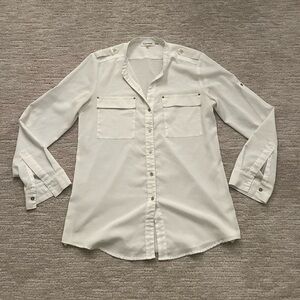 CALVIN KLEIN BUTTON Down Shirt White S